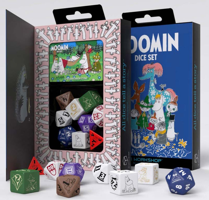 Moomin 9 Piece Polyhedral RPG Dice Set - Assorted Colors