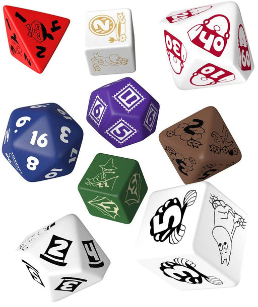 Moomin 9 Piece Polyhedral RPG Dice Set - Assorted Colors