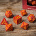Q-Workshop Pathfinder Age of Ashes Dice Set (7 Piece Set) - Red with Orange