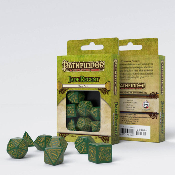 Q-Workshop Pathfinder Jade Regent Dice Set (7 Piece Set)