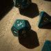 Q-Workshop RuneQuest Dice Set Turquoise with Gold (7 Pieces)