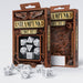 Q-Workshop Steampunk Dice Set White with Black Etches (7 Piece Set)