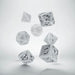 Q-Workshop Steampunk Dice Set White with Black Etches (7 Piece Set)