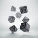 Q-Workshop Steampunk Dice Set Black with White Etches (7 Piece Set)