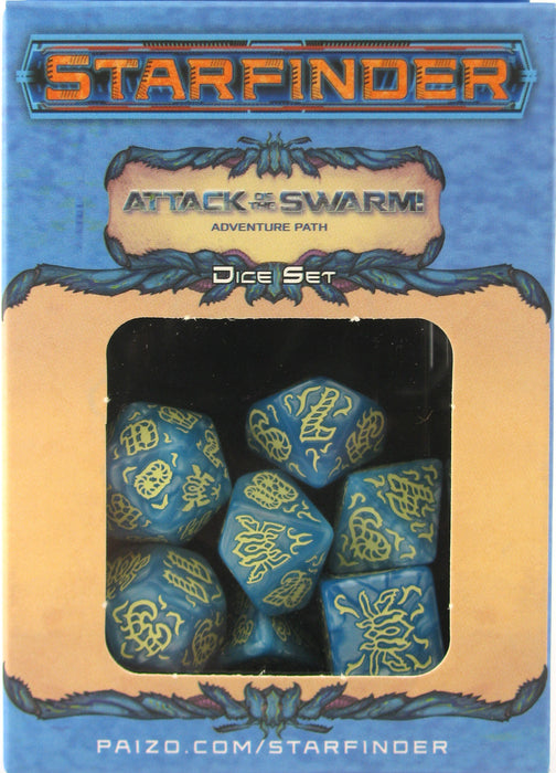 Starfinder Attack of the Swarm Adventure Path 7-Die Polyhedral Dice Set