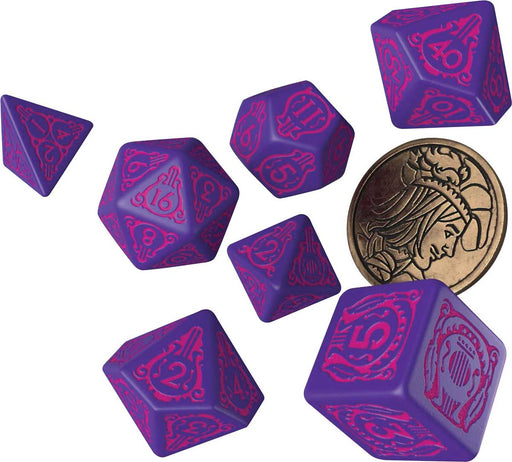 The Witcher Dice Set: Dandelion - Conqueros of Hearts (7 Die Set + Coin)