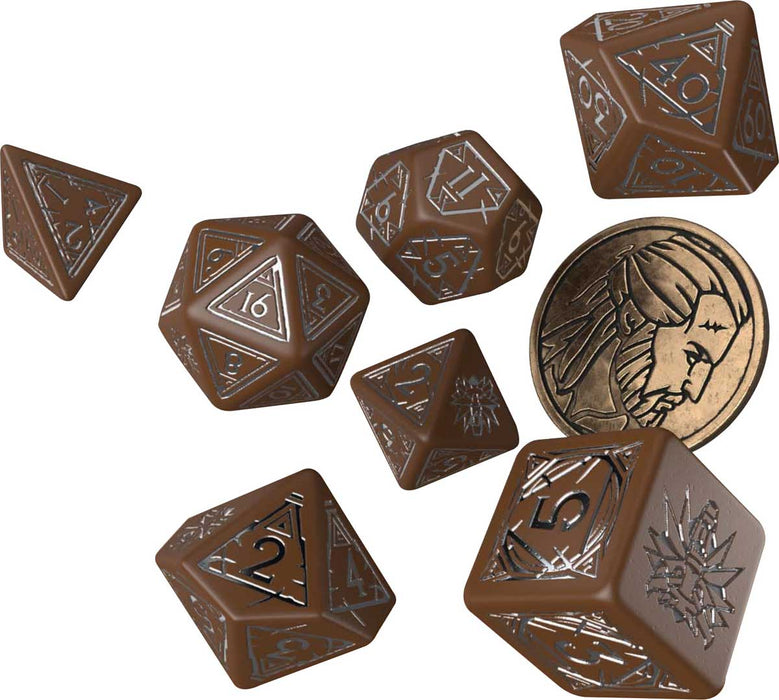 The Witcher Dice Set: Geralt - Roach's Companion (7 Die Set + Coin)