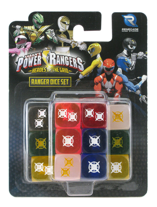 Power Rangers: Heroes of the Grid Ranger Dice Set - 14 Pieces