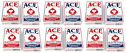 Ace Standard Size Playing Cards with Standard Faces - 6 Red Decks, 6 Blue Decks