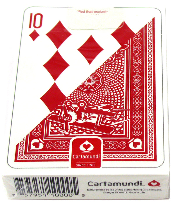 Ace Standard Size Playing Cards with Standard Faces - 1 Red Deck