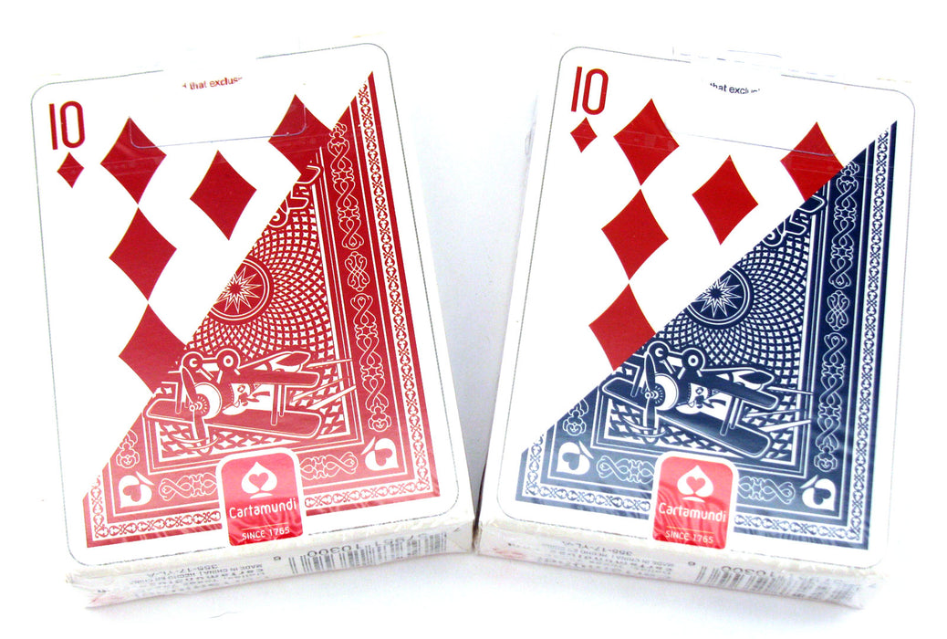 Ace Standard Size Pinochle Playing Cards - 1 Red Deck and 1 Blue Deck