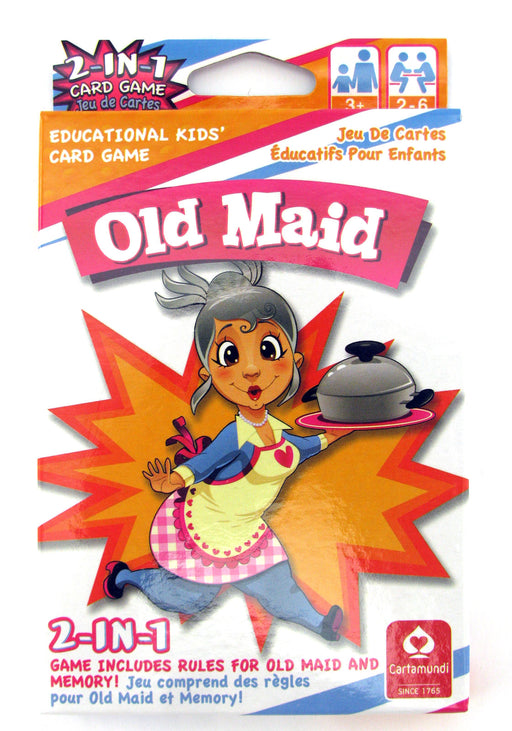 Cartamundi 2-In-1 Kids Jumbo Deck Card Game - Old Maid and Memory