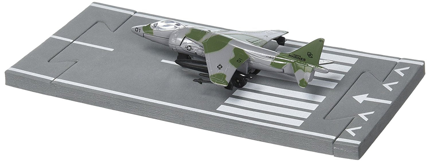 Daron Runway24 Diecast Metal Toy with Runway Section - AV8b Green Camoflage