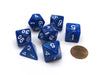 Tube of 7 Polyhedral RPG Sirius Dice with Bonus D20 - Pearl Blue Acrylic