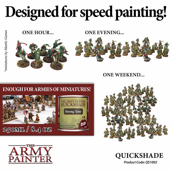 The Army Painter Quickshade: Strong Tone 250ml Dip