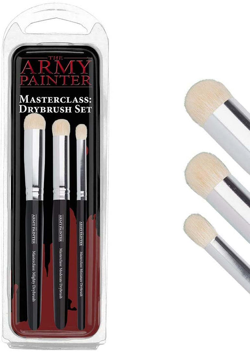 Masterclass Drybrush Set - 3 Domed Tip Brushes for Model Painting