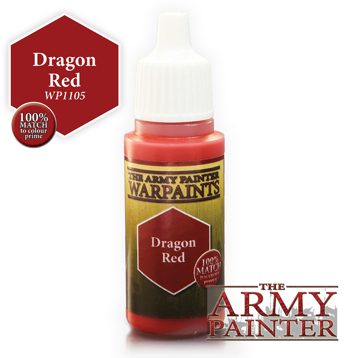 The Army Painter Acrylic Warpaints: Dragon Red 18mL Eyedropper Paint Bottle
