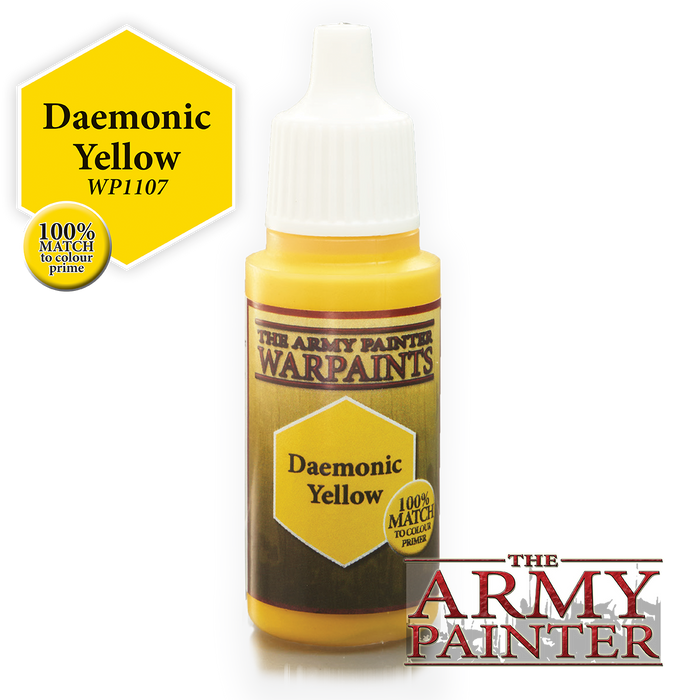 The Army Painter Acrylic Warpaints: Daemonic Yellow 18mL Eyedropper Paint Bottle