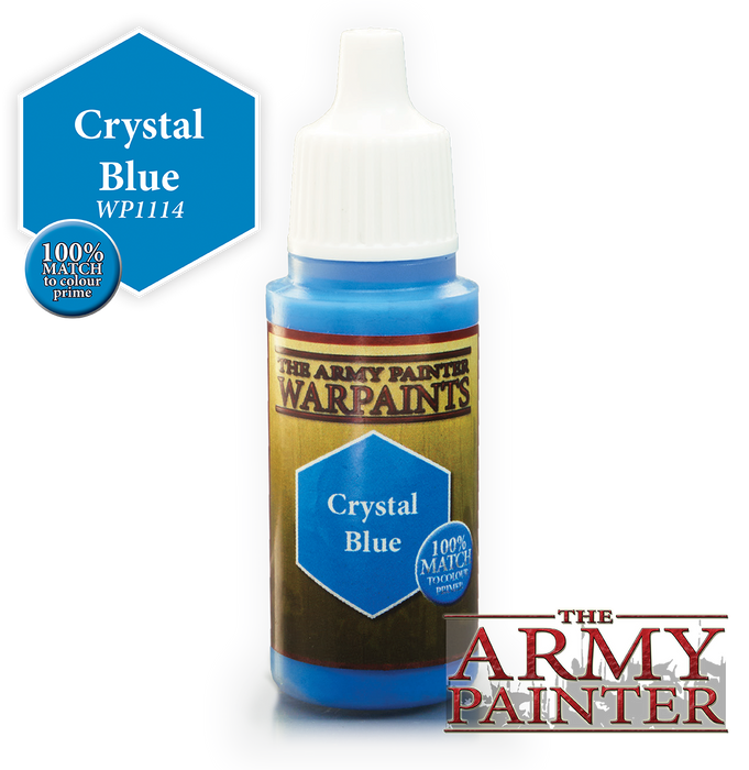 The Army Painter Acrylic Warpaints: Crystal Blue 18mL Eyedropper Paint Bottle