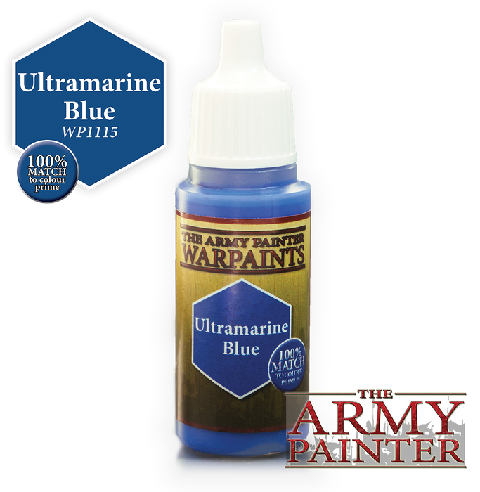 The Army Painter Acrylic Warpaints Ultramarine Blue 18mL Eyedropper Paint Bottle