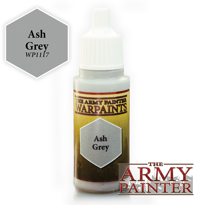 The Army Painter Acrylic Warpaints: Ash Grey 18mL Eyedropper Paint Bottle