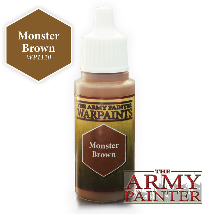 The Army Painter Acrylic Warpaints: Monster Brown 18mL Eyedropper Paint Bottle