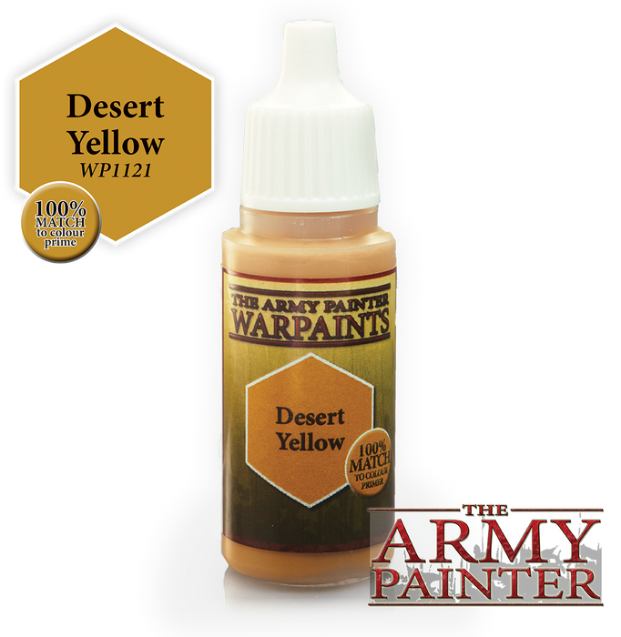 The Army Painter Acrylic Warpaints: Desert Yellow 18mL Eyedropper Paint Bottle
