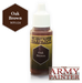 The Army Painter Acrylic Warpaints: Oak Brown 18mL Eyedropper Paint Bottle