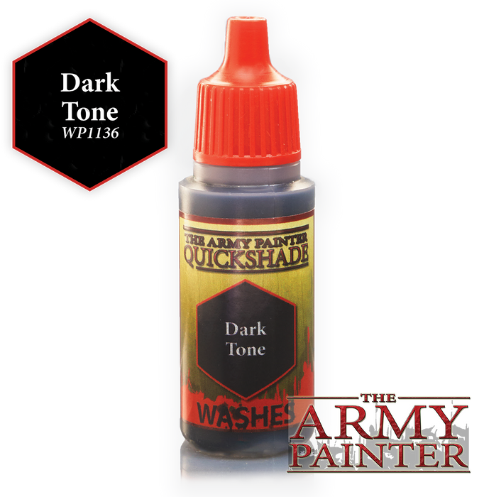The Army Painter Washes Warpaints Quickshade: Dark Tone Wash 18mL Bottle