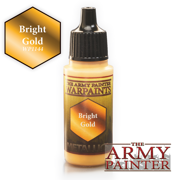 The Army Painter Metallic Warpaints: Bright Gold 18mL Eyedropper Paint Bottle