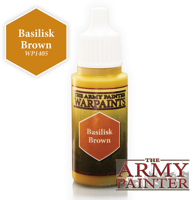 The Army Painter Acrylic Warpaints: Basilisk Brown 18mL Eyedropper Paint Bottle