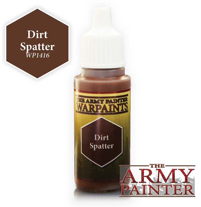 The Army Painter Acrylic Warpaints: Dirt Splatter 18mL Eyedropper Paint Bottle