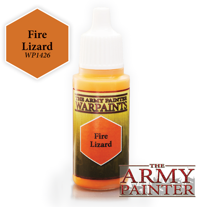 The Army Painter Acrylic Warpaints: Fire Lizard 18mL Eyedropper Paint Bottle