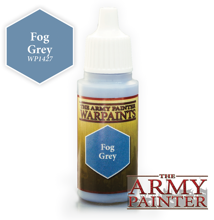 The Army Painter Acrylic Warpaints: Fog Grey 18mL Eyedropper Paint Bottle