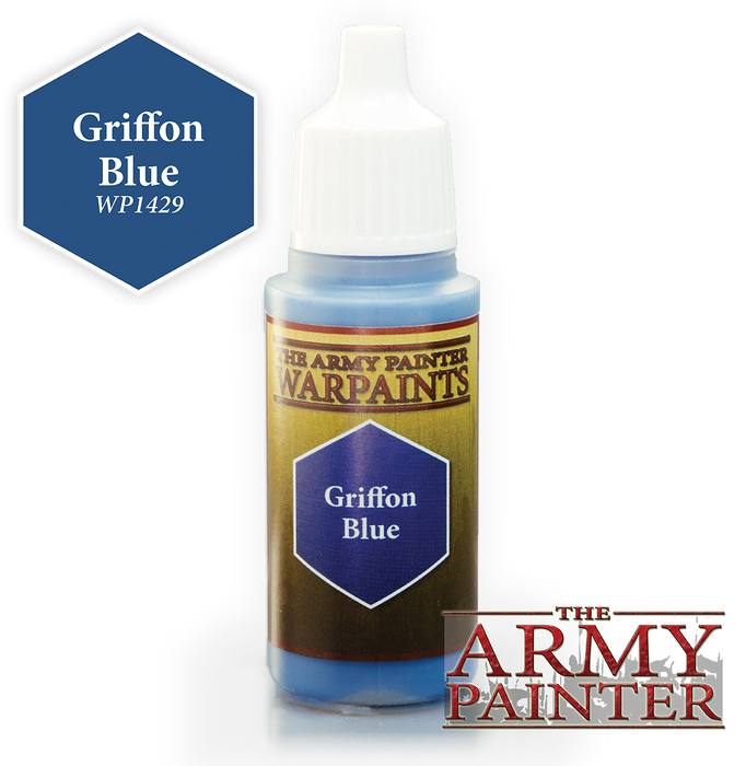 The Army Painter Acrylic Warpaints: Griffon Blue 18mL Eyedropper Paint Bottle