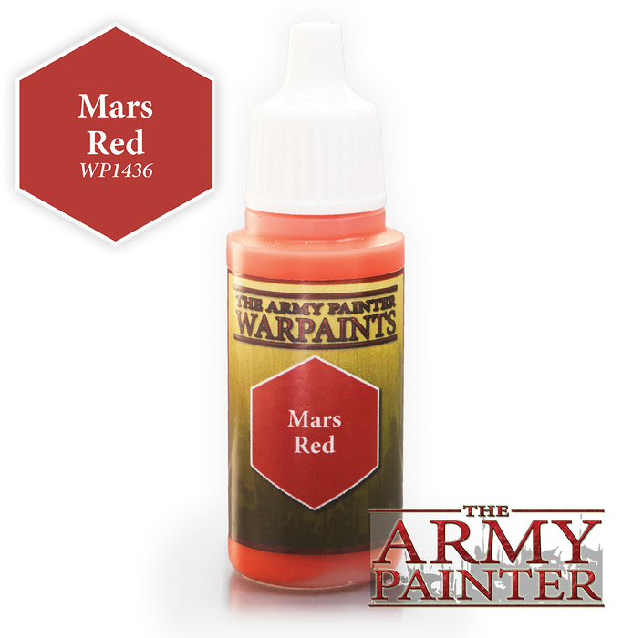 The Army Painter Acrylic Warpaints: Mars Red 18mL Eyedropper Paint Bottle