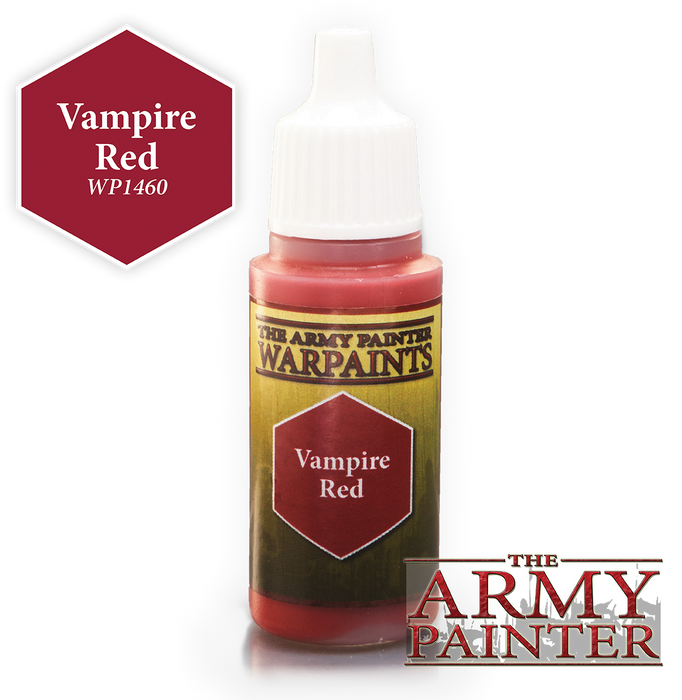 The Army Painter Acrylic Warpaints: Vampire Red 18mL Eyedropper Paint Bottle