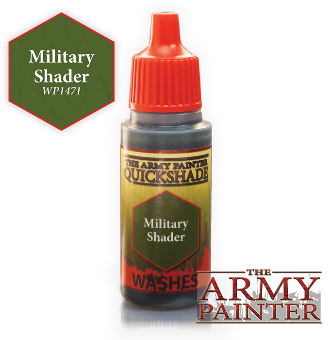 The Army Painter Washes Warpaints: Military Shader 18mL Eyedropper Paint Bottle