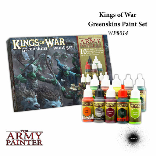 The Army Painter Warpaints: Kings of War Greenskins Paint Set - 10 Warpaints