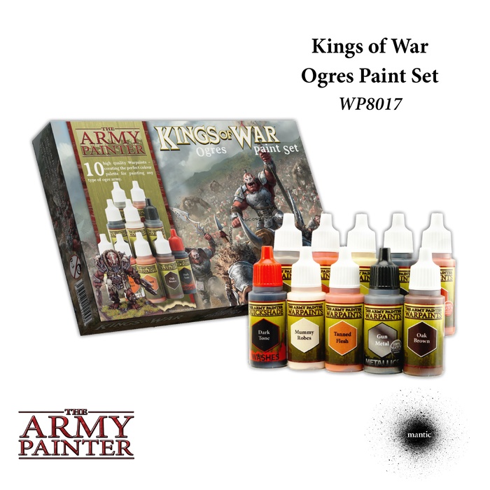 The Army Painter Warpaints: Kings of War Ogres Paint Set - 10 Warpaints