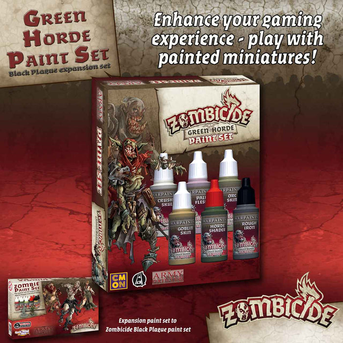 The Army Painter Warpaints - Zombicide Black Plague Green Horde Paint Set