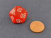 D10 'Decades' 00-90 Skew Dice, 1 Piece - Red