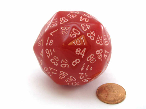 D120 Disdyakis Triacontahedron The Dice Lab 120 Sided Dice - Red