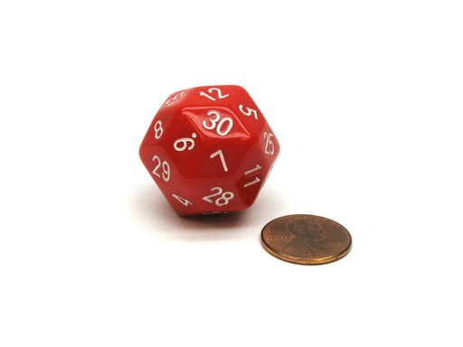 The Dice Lab Numerically-Balanced D30, 1 Piece - Red