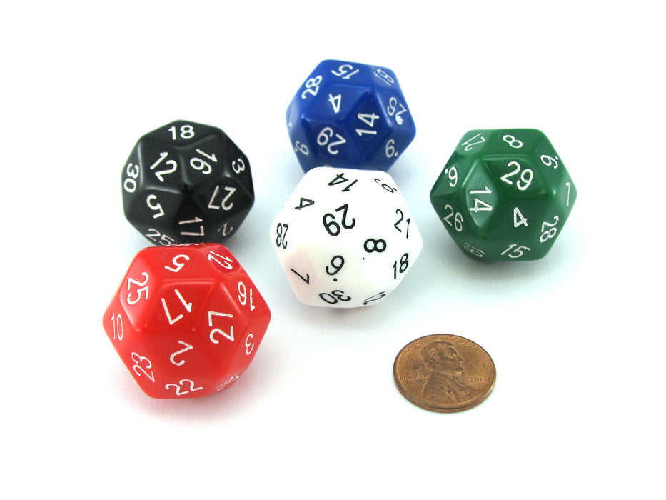 The Dice Lab Numerically-Balanced D30, 1 Piece or Assortment - Choose Your Color