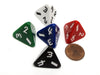The Dice Lab OptiDice D4, 5 Pieces - Black, White, Red, Green, Blue