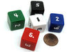 The Dice Lab OptiDice D6, 5 Pieces - Black, White, Red, Green, Blue