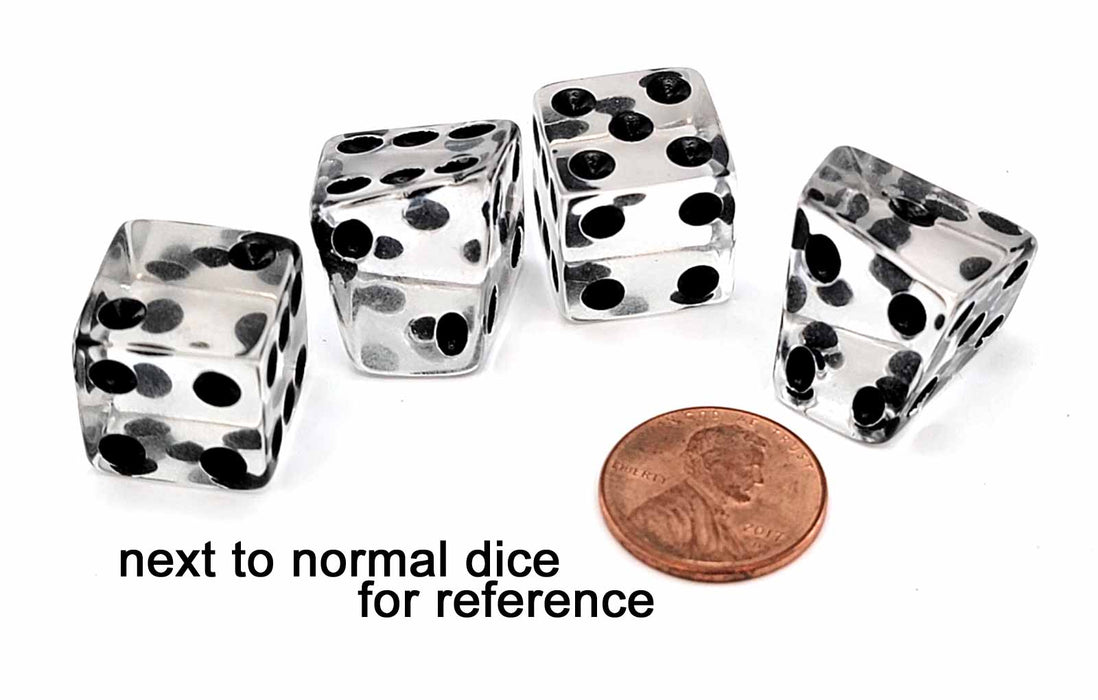 Pair of D6 Skew The Dice Lab Dice - Clear