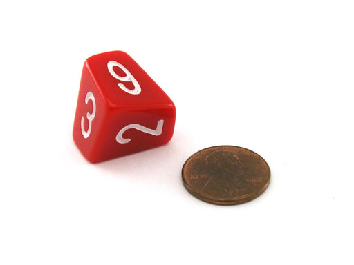 D6 Numeral Skew Dice, 1 Piece - Red