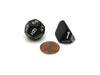 Pair of Recast 2d6 The Dice Lab Dice (1 D3 & 1 D12) - Black with White Numbers